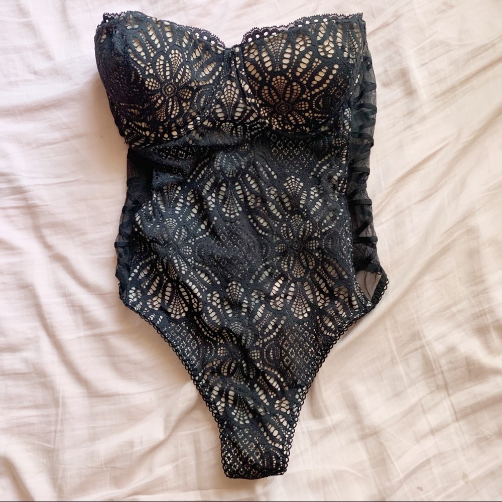 Victoria’s Secret Black Lace Lingerine Bodysuit